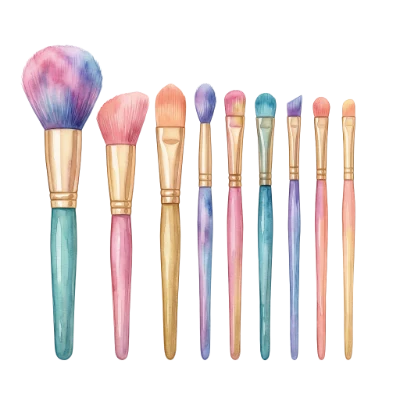 Watercolor Makeup Brush Set