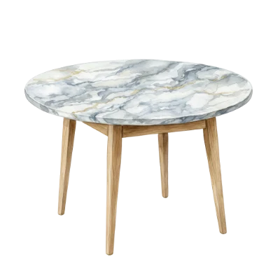 Watercolor Marble Round Table