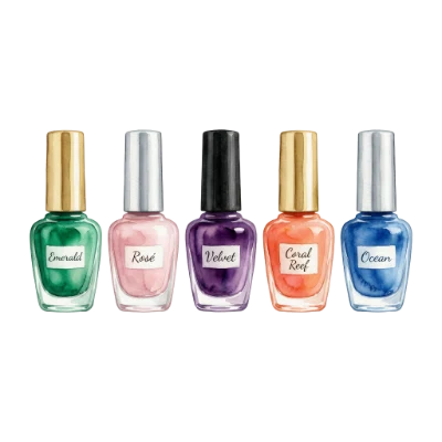 Watercolor Nail Polish Bottles