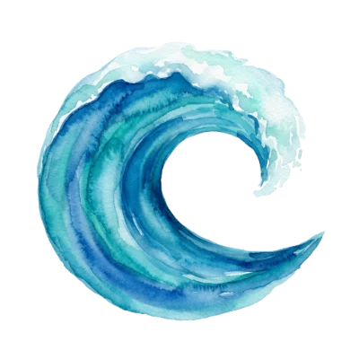 Watercolor Ocean Wave