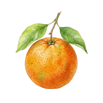 Watercolor Orange Fruit