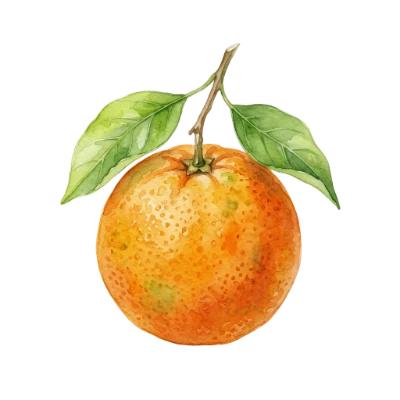 Watercolor Orange Fruit
