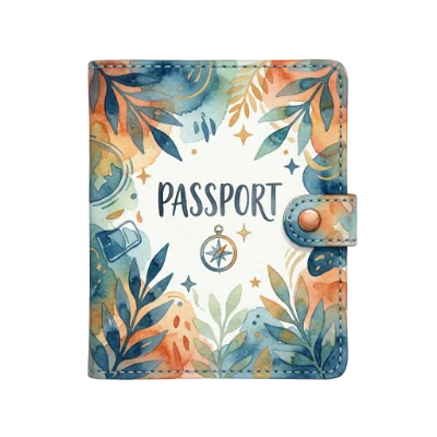 Watercolor Passport Travel Cover