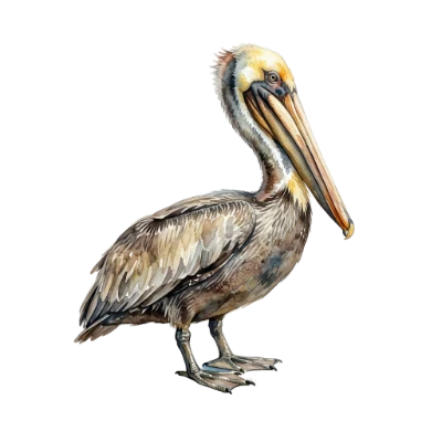 Watercolor Pelican Bird
