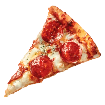 Watercolor Pepperoni Pizza Slice