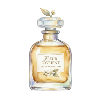 Watercolor Perfume Bottle