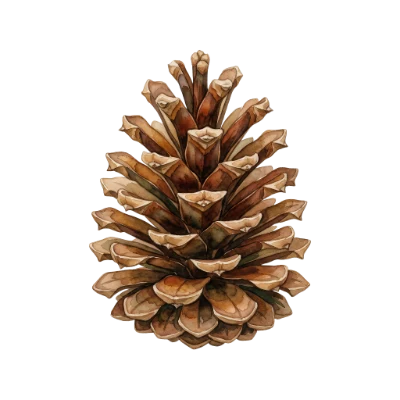 Watercolor Pine Cone