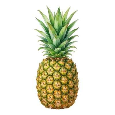 Watercolor Pineapple Fruit