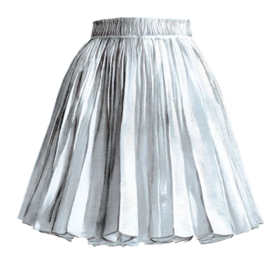 Watercolor Pleated Skirt