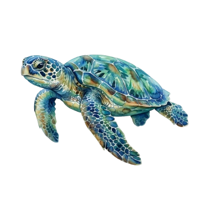 Watercolor Sea Turtle