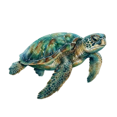 Watercolor Sea Turtle