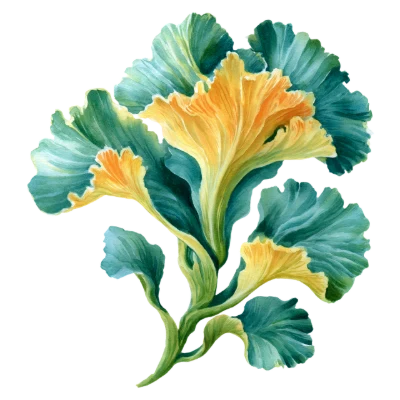 Watercolor Seaweed Plant