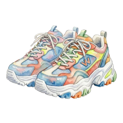 Watercolor Sport Sneakers