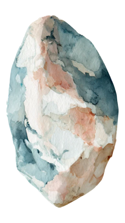Watercolor Stone Pebble