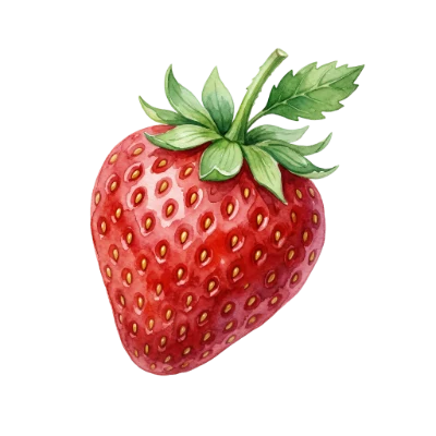 Watercolor Strawberry Fruit
