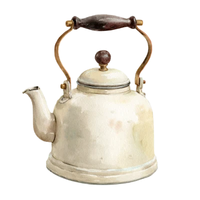 Watercolor Tea Kettle