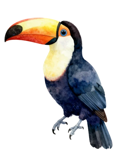 Watercolor Toucan Bird