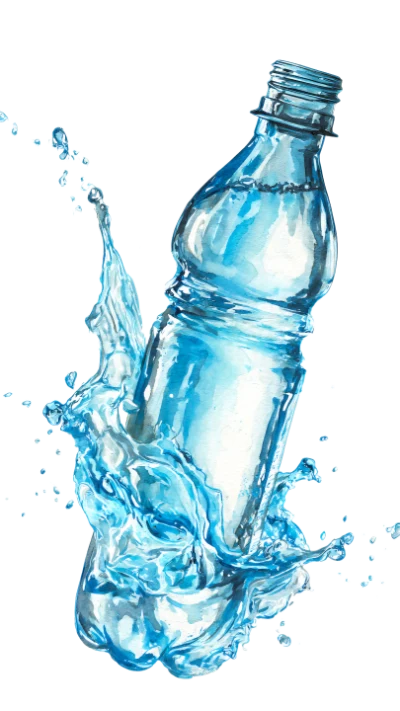 Watercolor Water Bottle Splash