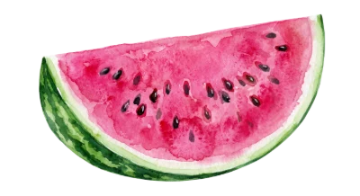 Watercolor Watermelon Slice