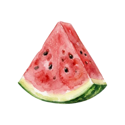 Watercolor Watermelon Slice