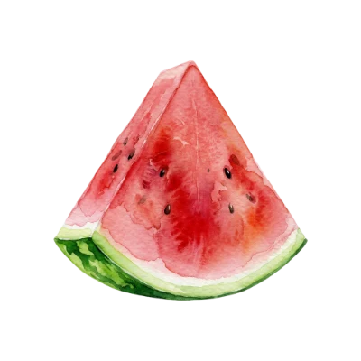 Watercolor Watermelon Slice