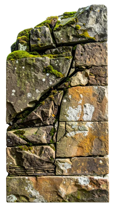 Weathered Stone Wall Section