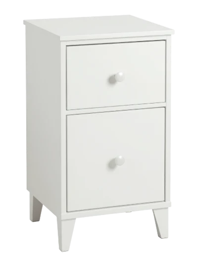 White Bedside Table