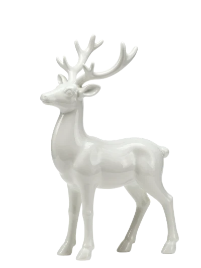 White Ceramic Deer Figurine