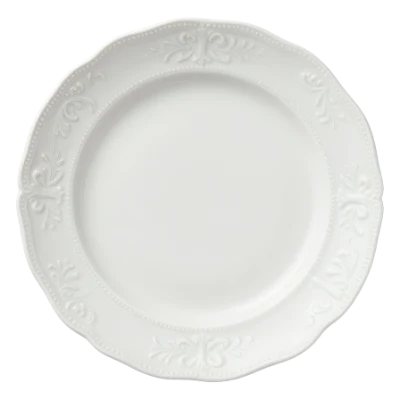 White Ceramic Dinner Plate