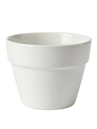 White Ceramic Flower Pot