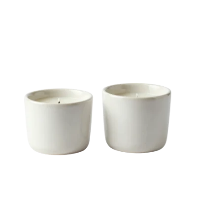 White Ceramic Scented Candles