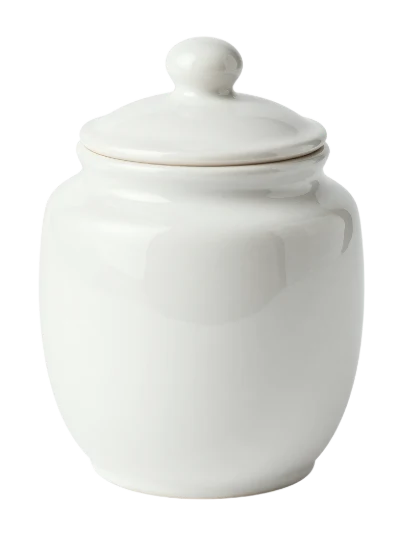 White Ceramic Sugar Jar