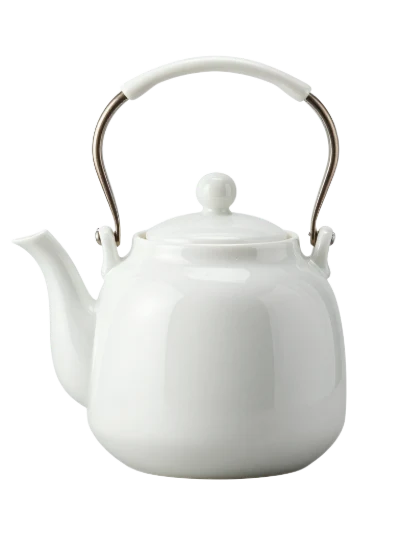 White Ceramic Teapot