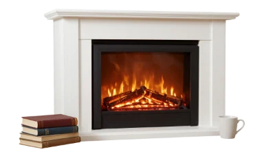White Electric Fireplace