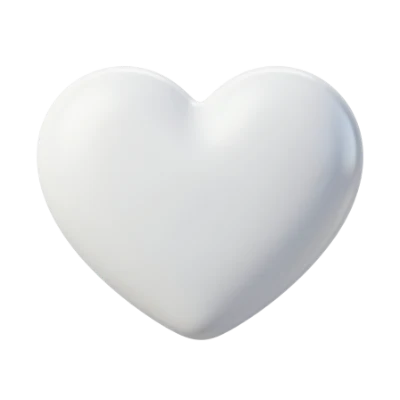 White Glossy Heart