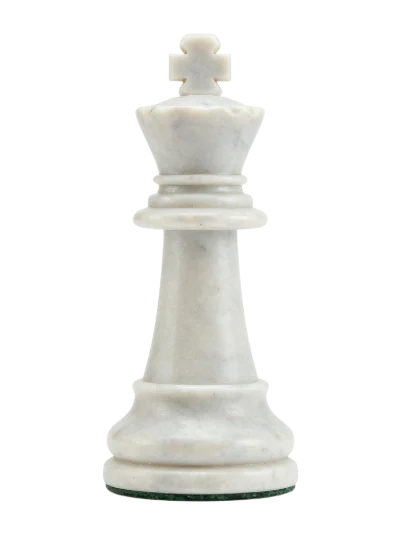 White Marble Chess King