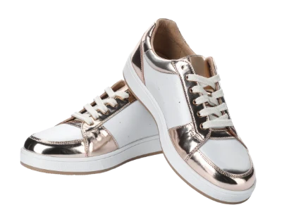 White Rose Gold Sneakers