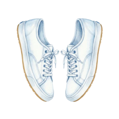 White Watercolor Sneakers