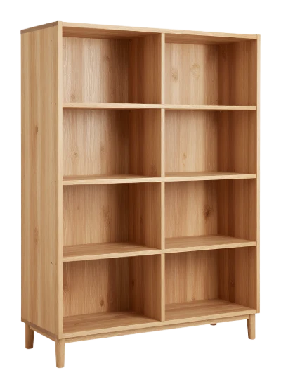 Wooden Bookshelf Storage Unit