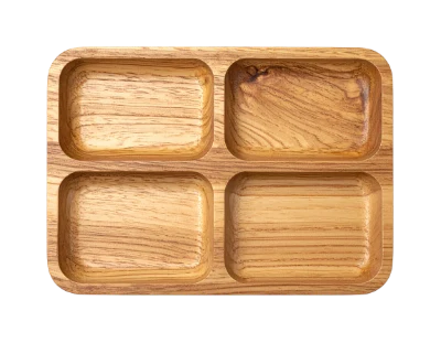 Wooden Four Section Tray