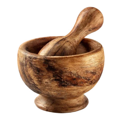 Wooden Mortar And Pestle