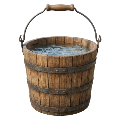 Wooden Water Bucket