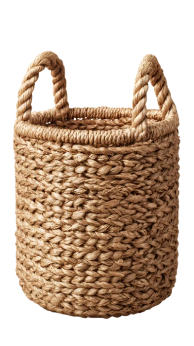 Woven Jute Storage Basket