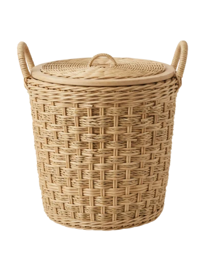 Woven Rattan Laundry Basket