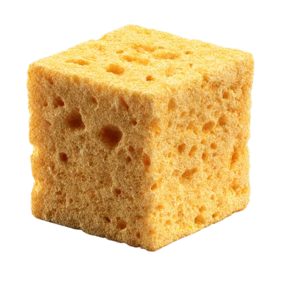 Yellow Cleaning Sponge Cube