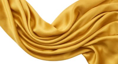 Yellow Silk Fabric Drapes
