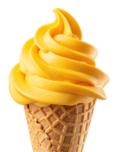Yellow Soft Serve Ice Cream