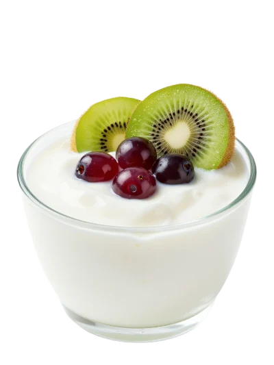 Yogurt With Kiwi And Grapes