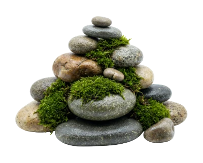 Zen Stone Moss Stack
