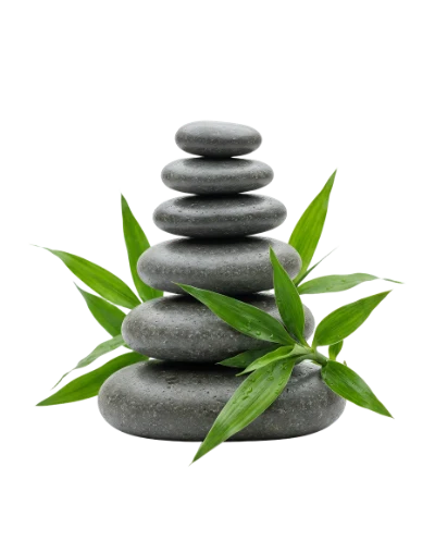 Zen Stone Stack Bamboo